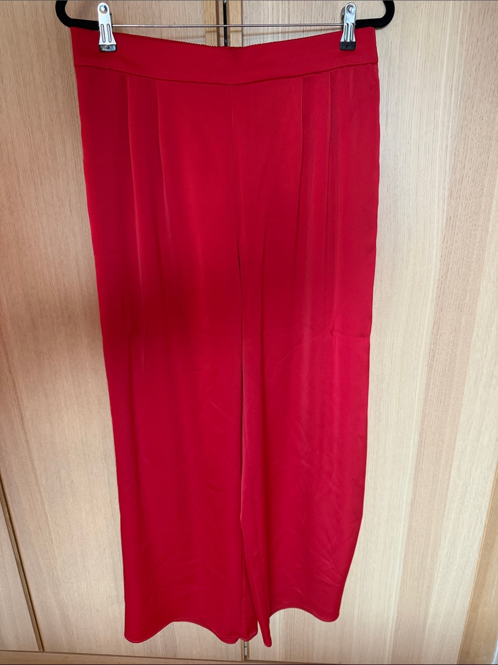 H&M Red Wide-Leg Trousers